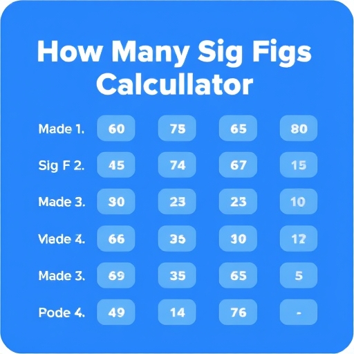 How Many Sig Figs Calculator